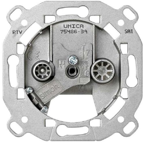 Розетка TV+R+SAT Оконечная без накладки без рамки Simon75 3-м. фото Розетка TV+R+SAT Оконечная без накладки без рамки Simon75 3-м. картинка